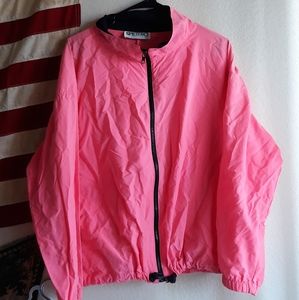 Vtg 80s Neon Pink Windbreaker